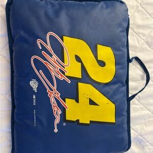 2002 vintage Jeff Gordon Navy and Yellow Racing Seat Cushion